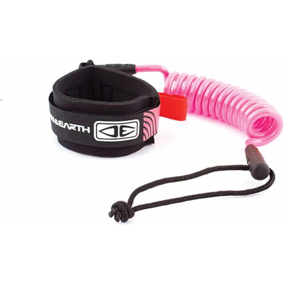 2025 Ocean And Earth Bodyboard Basic Handgelenksleine Mit Spiralkabel SBBA03PIN - Pink